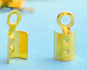 320 stuks veterklemmen, verguld, 3x3.5x7mm 