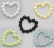500 acryl parelHARTjes in 5 kleuren, 11mm