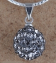 AB-strasshangertje, grijs, exclusief ketting!