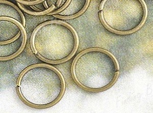 500 bronskleurige ringetjes, 6mm