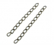 100 verlengkettinkjes, bronskleur, 50x3mm