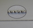 2 meter zilverkleurige ballchain ketting, 1,5mm