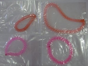 100x TATTOO ketting of armband, ORANJE of ROZE