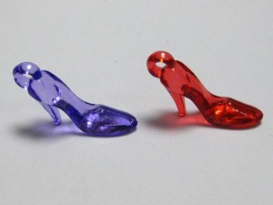 100x acryl pump hanger, transparant in diverse kleuren!22mm