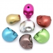 100 acryl SKULL kralen, diverse metalic kleuren 13x11mm	