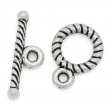 50x 2-delige siersluiting (kapittel slot) van Tibetaans zilver, 9x11mm