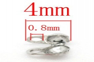 1000 metalen kalotjes, 4x3,5mm	