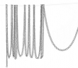 10 meter zilverkleurige jasseron ketting, maat per schakel: 2x1,5mm