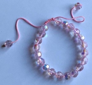 roze AB kristal verstelbare armband