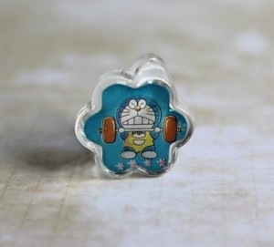 Schattige cartoon ring, Doraemon, maat 15