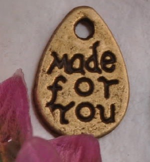 bronskleurig tibetaans zilver hangertje, druppelvormig, made for you!
