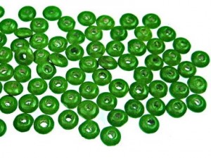 800 groene houten kralen, 6x3mm