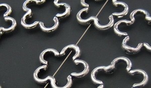 50x tibetaans zilver bloem spacer, 16mm