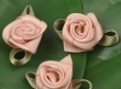20 satijnen roosjes, 24x13mm