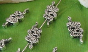 60 kralen van tibetaans zilver, SLANG 19x7,5mm