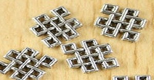 65 tibetaans zilveren STRIK connectors! 12,3x10mm