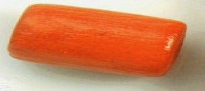 400 oranje houten kralen, 8x5mm