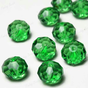 20 swarovski kristal kralen, groen, 10x8mm!