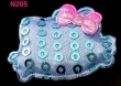 30 blauwe HELLO KITTY applicaties, 30x22mm