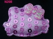 30 lila HELLO KITTY applicaties, 30x22mm