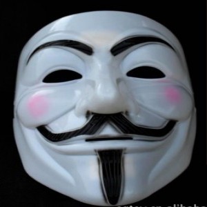 V for Vendetta Anonymous Masker, maat 195 * 180 mm