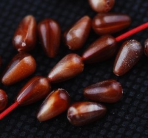 200 acryl kralen, coffee/koffiebruin, 9,5x6mm