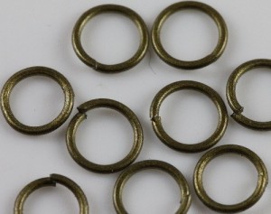 1000 bronskleurige ringetjes, 6mm