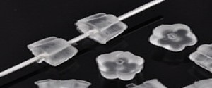 1000 rubber achterkantjes/stoppers voor oorbellen, 4mm