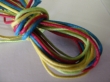 4x 90cm waxkoord, dikte 1,5mm, keuze uit 4 kleuren!